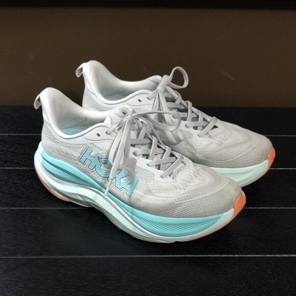 Hoka Skyflow Running Shoe Cosmic Grey & Seafoam Women's US 8 - Picture 4 of 6